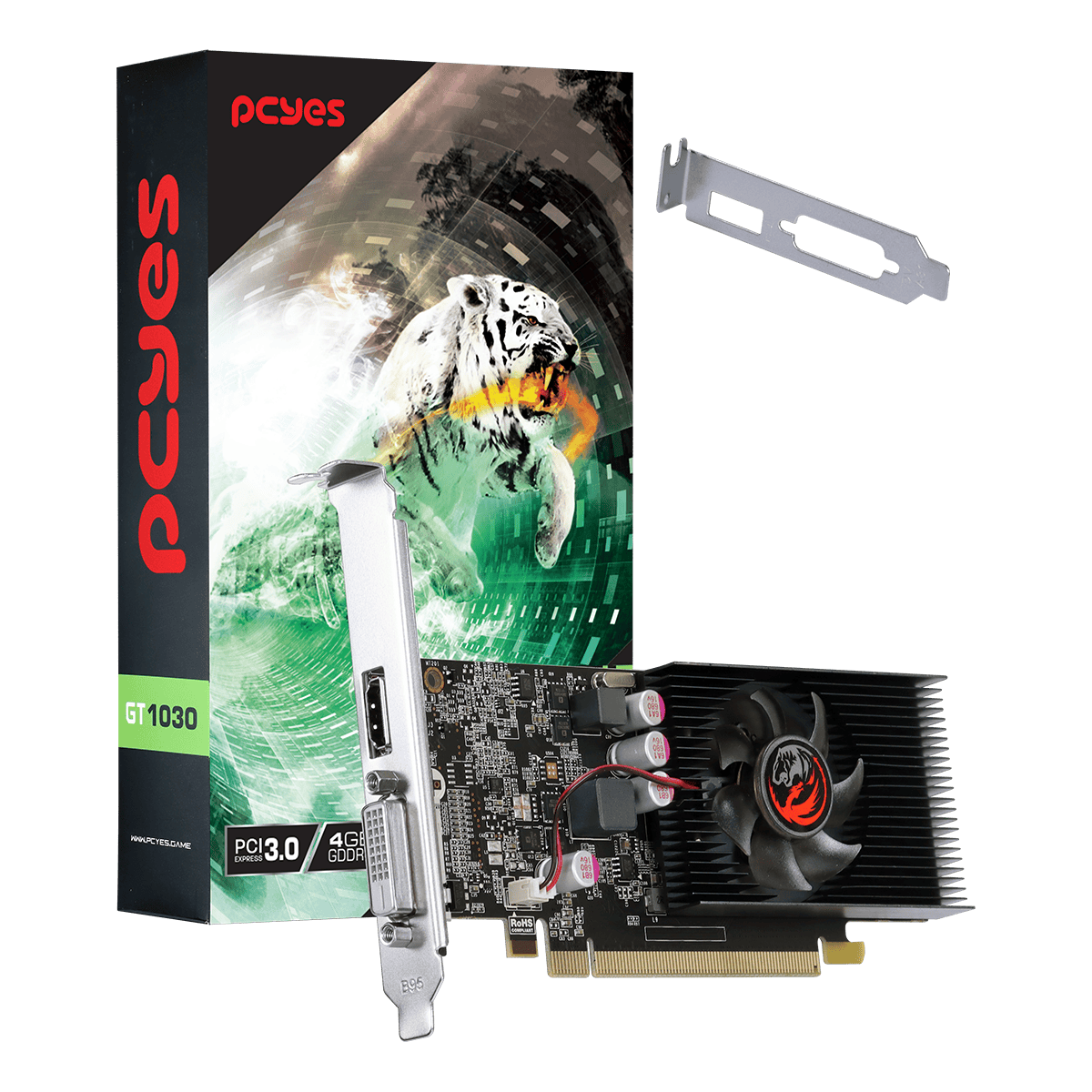 g−rap 1 GPU GT 1030 4GB GDDR4 64BIT SINGLE FAN LOW PROFILE - PAGT10304GBG4LP