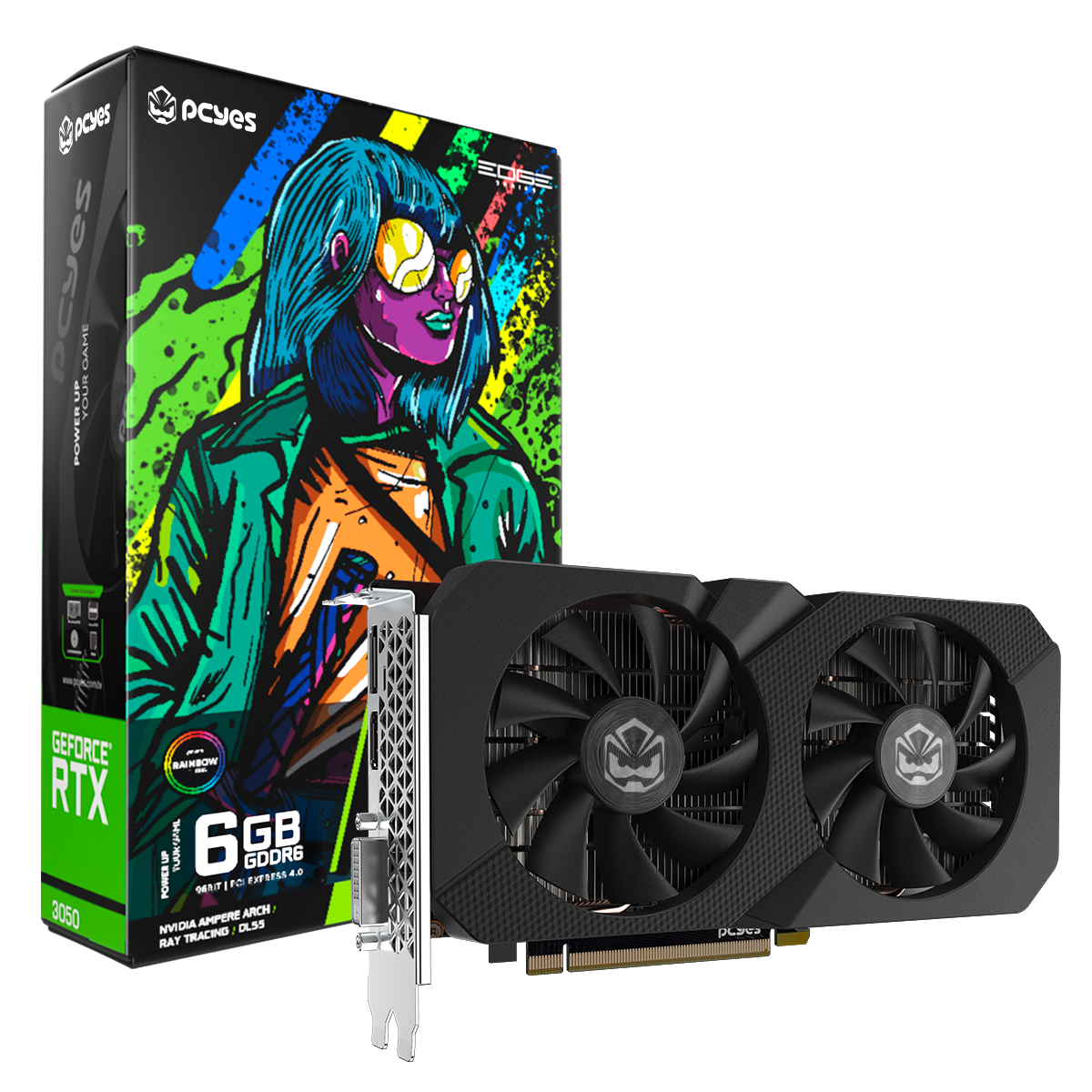 GPU NVIDIA GEFORCE RTX 3050 6GB GDDR6 96BIT PROJETO EDGE