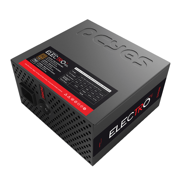 FONTE GAMER PCYES ELECTRO V2 750W BLACK VULCAN 80 PLUS BRONZE