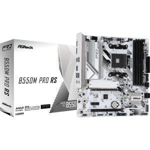 PLACA MÃE ASROCK AM4 B550M PRO RS M-ATX 4XDDR4 DIMM 128 GB 2XUSB 2.0 4XUSB3.2 HDMI/DP REDE GIGA 2XM.2 NVME