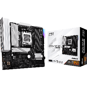 PLACA MÃE ASROCK AM5 B850M PRO RS M-ATX 4XDDR5 256GB 4XUSB2.0 3XUSB3.2 1XUSB3.2 TIPO-C HDMI/DP REDE GIGA 3XM.2 NVME