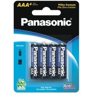 PILHA COMUM AAA COM 4 R03UAL/4B400