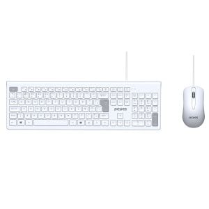 KIT TECLADO E MOUSE USB PCYES SOFT BRANCO - CABO 2 METROS - PCOSF2W