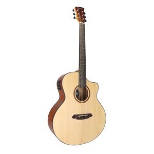 VIOLÃO ELÉTRICO CORAL 40" -  TAMPO SÓLIDO EM SPRUCE - CLEAR NATURAL -  EQ 3 BANDAS - VGAC1954CN40