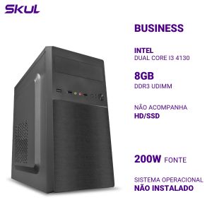 COMPUTADOR BUSINESS B300 DUAL CORE I3 4130 MEM 8GB DDR3 SEM HD/SSD FONTE 200W