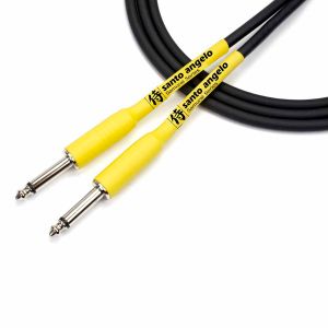 CABO DE GUITARRA SAMURAI 0,30MMM CONECTOR P10/P10 20FT 6,10 METROS PRETO - 1