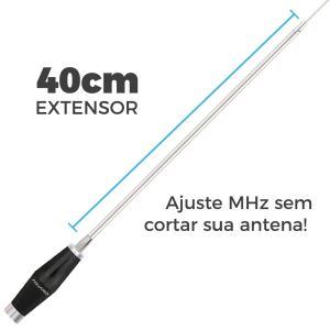 ANTENA MINI MARINOX PX  PROL. 40CM B-2005P40