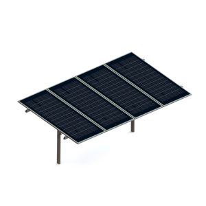 KIT ESTRUTURA SOLO SL001 4 PAINEIS 40-45 MONOPOSTE PERFIL 2,4M HR3 SSM