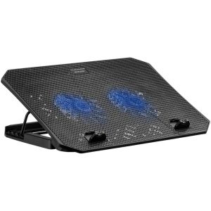 BASE COOLER PARA NOTEBOOK COM 2 VENTILADORES E 4 NIVEIS DE ALTURA - AC392