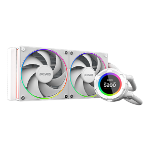 WATER COOLER PCYES VISION 240MM WHITE GHOST - TELA LCD 2,1" - VS240WG
