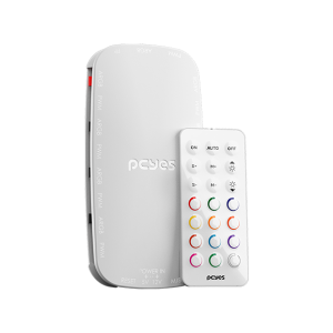 CONTROLADOR DE FAN PCYES LIGHT CORE WHITE GHOST 9 PORTAS PWM + ARGB SANGUE FRIO 3 - PELC9PGBR
