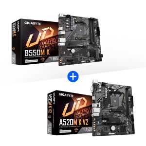 COMBO PROMOCIONAL GIGABYTE - PLACA MÃE B550M K + A520M K V2
