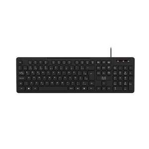 TECLADO COM FIO CONEXAO USB DESIGN CHOCOLATE CABO DE 180CM TECLAS PRETO TC294 - 1