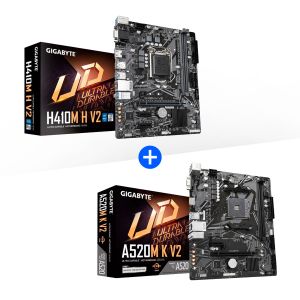 COMBO PROMOCIONAL GIGABYTE - PLACA MÃE H410M H V2 + A520M K V2