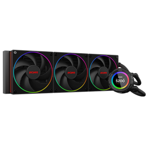 WATER COOLER PCYES VISION 360MM BLACK VULCAN - TELA LCD 2,1" - VS360BV