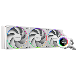 WATER COOLER PCYES VISION 360MM WHITE GHOST - TELA LCD 2,1" - VS360WG