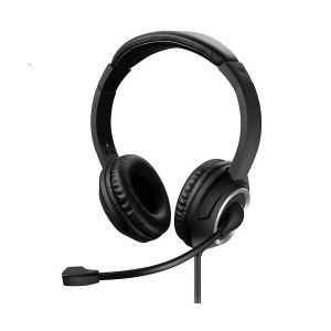 FONE DE OUVIDO HEADSET COM FIO HF600 CONEXÃO P3 E USB CABO DE 240CM PRETO - PH427 - 1