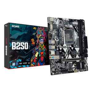 PLACA MÃE PCYES B250 LGA 1151 2XDDR4 (MAX 64GB) M.2 NVME 4XUSB 3.2, 2XUSB 2.0 REDE 1000 HDMI/VGA/DP M-ATX - PCYB250-9G64