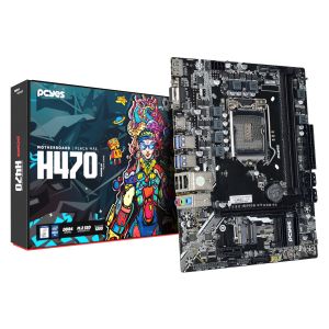 PLACA MÃE PCYES H470 LGA1200 2XDDR4 (MAX 64GB) M.2 NVME 4XUSB 3.0, 2XUSB 2.0 REDE 1000 HDMI/DP/VGA M-ATX - PCYH470-10G64