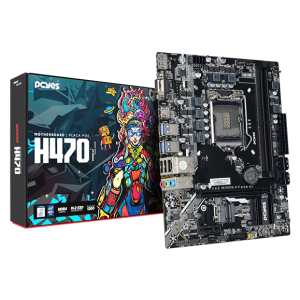 PLACA MÃE PCYES H470 LGA1200 2XDDR4 (MAX 64GB) M.2 NVME 4XUSB 3.0, 2XUSB 2.0 REDE 1000 HDMI/DP/VGA M-ATX - PCYH470-10G64