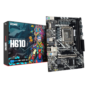 PLACA MÃE PCYES H610 LGA1700 2XDDR4 (MAX 64GB) M.2 NVME 2XUSB 3.2, 2XUSB 2.0 REDE 1000 HDMI/DP/VGA M-ATX - PCYH610-14G64