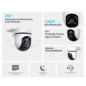 CAMERA WI-FI DE SEGURANCA EXTERNA 1080P FULL HD TAPO TC40 NACIONAL