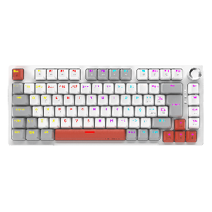 TECLADO MECANICO 75% PCYES ARKEUM - WHITE GHOST - SWITCH BLUE - AKWG75BBR
