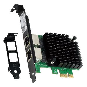 PLACA DE REDE GIGABIT DUAL PORT RJ45 PCI-E X1 PCYES LC1000-2P
