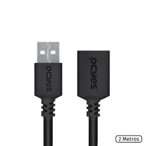 CABO EXTENSOR USB A 2.0 M P/ F 2M - PUAMF2-2