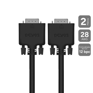 CABO VGA 15 PINOS M P/ VGA 15 PINOS M - 2 MTS - PVM15-2