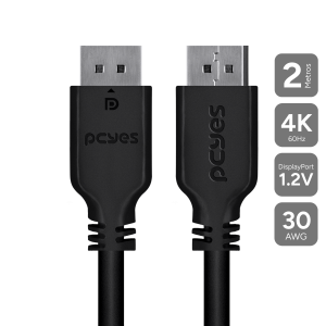 CABO DISPLAYPORT M PARA DISPLAYPORT M 1.2 - PRETO - 2 METROS - PDPM-2