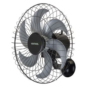 VENTILADOR OSC PAREDE STEEL 50CM 6 PÁS- BIVOLT - PRETO/PRATA