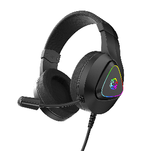 HEADSET GAMER PCYES DEFFY BLACK VULCAN, USB, DRIVER 50MM, RGB, MICROFONE OMNIDIRECIONAL - HGDF50BV