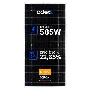 PAINEL SOLAR FOTOVOLTAICO ODEX 585W MONOFACIAL N-TYPE 144 CELULAS  ODE23052025