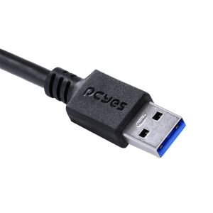 CABO USB TIPO C PARA USB A 3.0 - 1 METRO - PRETO - P3UACP-1