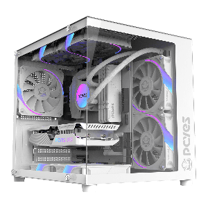 GABINETE GAMER PCYES FORCEFIELD MINI WHITE GHOST - GFFMNWG