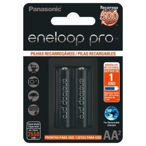 PILHA RECARREGAVEL 2550MA AA C/2 BK-3HCCE/2BB