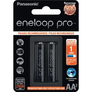 PILHA RECARREGAVEL 2550MA AA C/2 BK-3HCCE/2BB