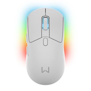 MOUSE WARRIOR MAGNUS 10000DPI TRI MODE COM BASE CARREGADORA – BRANCO MO422