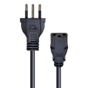 CABO DE FORÇA TRIPOLAR PARA FONTE 3X0,50 MM 250V - 2 MTS (10 UN)