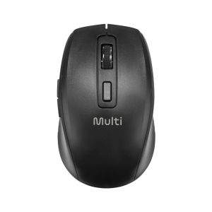 MOUSE SEM FIO MS750 USB 2.4GHZ + BLUETOOTH RECARREGAVEL SILENCIOSO 6 BOTÕES E DPI AJUSTÁVEL 800-1600 PRETO - MO403