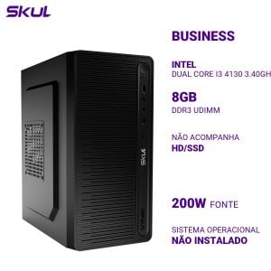 COMPUTADOR B300 DUAL CORE I3 4130 3.40GHZ MEM 8GB DDR3 SEM HD/SSD FONTE 200W