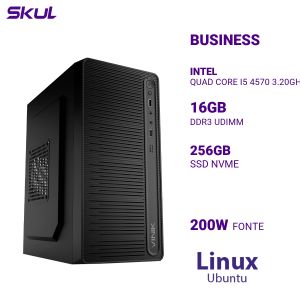 COMPUTADOR B500 QUAD CORE I5 4570 3.20GHZ MEM 16GB DDR3 SSD 256GB NVME FONTE 200W LINUX UBUNTU
