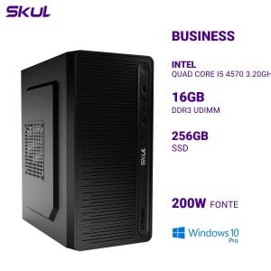 COMPUTADOR B500 QUAD CORE I5 4570 3.20GHZ MEM 16GB DDR3 SSD 256GB FONTE 200W  WINDOWS 10 PRO