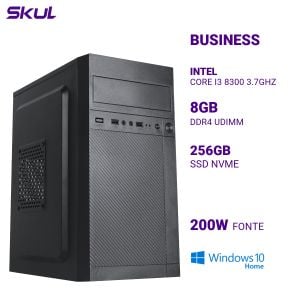 COMPUTADOR B300 CORE I3 8300 3.7GHZ MEM 8GB DDR4 SSD 256GB NVME FONTE 200W WINDOWS 10 HOME