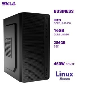 COMPUTADOR B500 CORE I5-12400 2.5GHZ MEM 16GB DDR4 SSD 256GB FONTE 450W 80 PLUS BRONZE LINUX UBUNTU