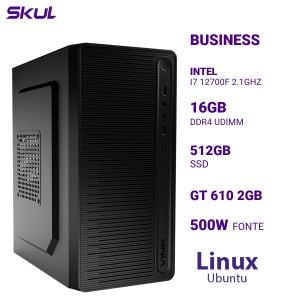 COMPUTADOR B700 I7 12700F 2.1GHZ MEM 16GB DDR4 SSD 512GB GT 610 2GB FONTE 500W 80 PLUS WHITE LINUX UBUNTU