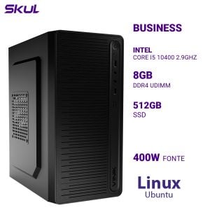 COMPUTADOR B500 CORE I5 10400 2.9GHZ MEM 8GB DDR4 SSD 512GB FONTE 400W  LINUX UBUNTU