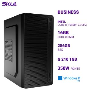 COMPUTADOR B500 CORE I5 10400F 2.9GHZ MEM 16GB DDR4 SSD 256GB G 210 1GB  FONTE 350W  WINDOWS 11 PRO