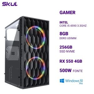 COMPUTADOR 5000 CORE I5 4590 3.3GHZ MEM 8GB DDR3 SSD 256GB NVME RX 550 4GB FONTE 500W  WINDOWS 10 PRO